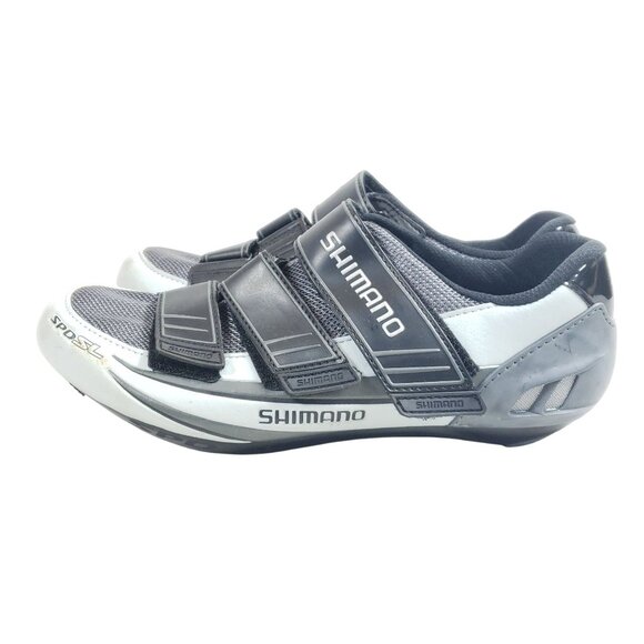 Shimano SH-R078W Cycling Shoes Mens Size 8.5 Road Bike SPD-SL Gray Black - Picture 5 of 9